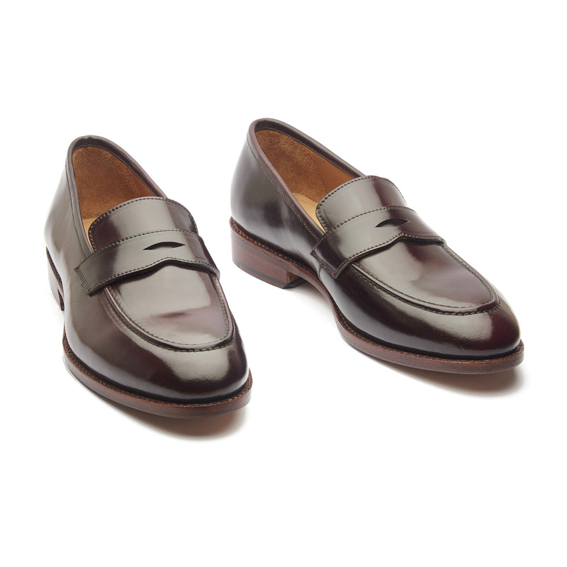 Aurus, Penny Loafer - Shell Cordovan Color#8 | Hand Welted Cordovan Series