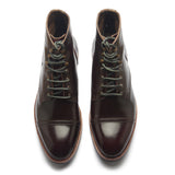 Dixon, Cap-Toe Derby Boot - Shell Cordovan Color#8 | Hand Welted Cordovan Series