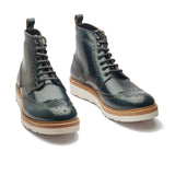 Montero, Wingtip Derby Boot - Navy Chromexcel | New Age