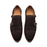 Arnold, Double Monk Strap - Brown Go Rain Suede | Summer Classics