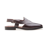 Peshawari, Closed-Toe Sandal - Brown Milled Grain | Rajputana Collection