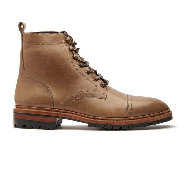 Dixon, Cap-Toe Derby Boot - Natural Chromexcel | Hand Welted Service Boots