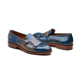 Myron, Monk-Strap Loafer - Shell Cordovan Marbled Blue | Cordovan Series