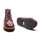 Dallas, Moctoe Boot - Burgundy Bison | Hand Welted Boots 2.0
