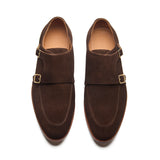 Luigi, Double Monk Strap - Brown Go Rain Suede | Summer Classics