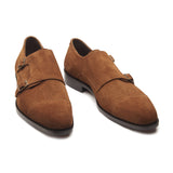 Aspen, Double Monk Strap - Tan Suede | Hand Welted Summer Classics