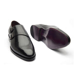 James, Spiral Double Monk - Black Calf | Hand Welted | Premium Collection