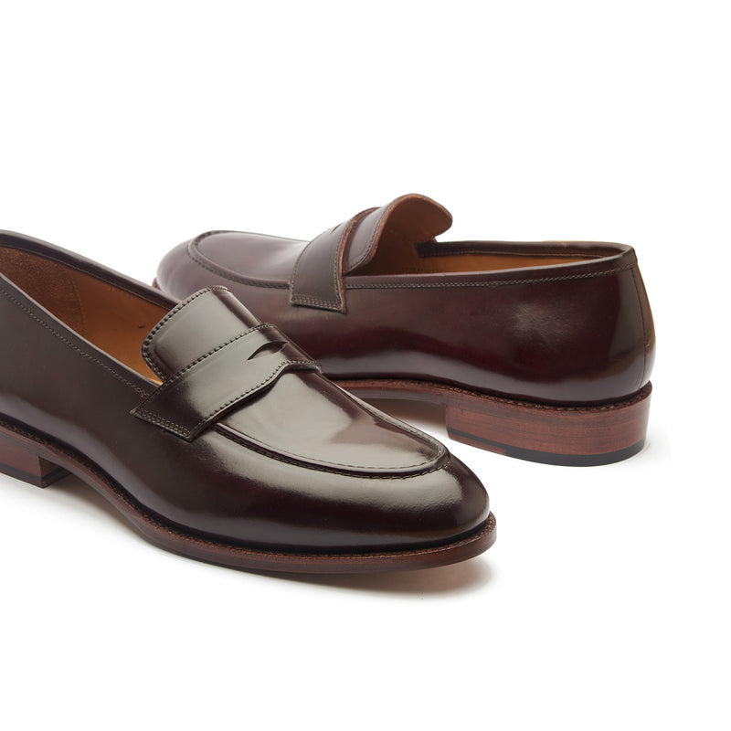 Aurus, Penny Loafer - Shell Cordovan Color#8 | Hand Welted Cordovan Series