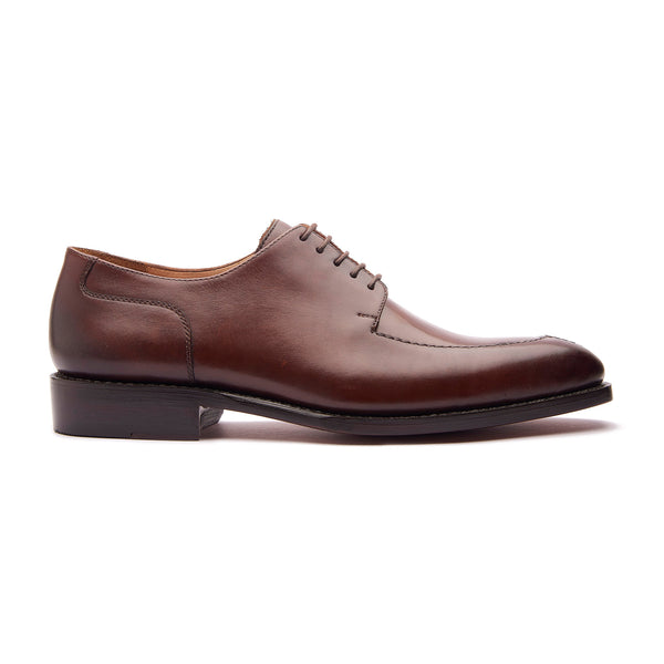 Ingrid, Split Toe Blucher Derby - Dark Cognac | Hand Welted Classics Collection