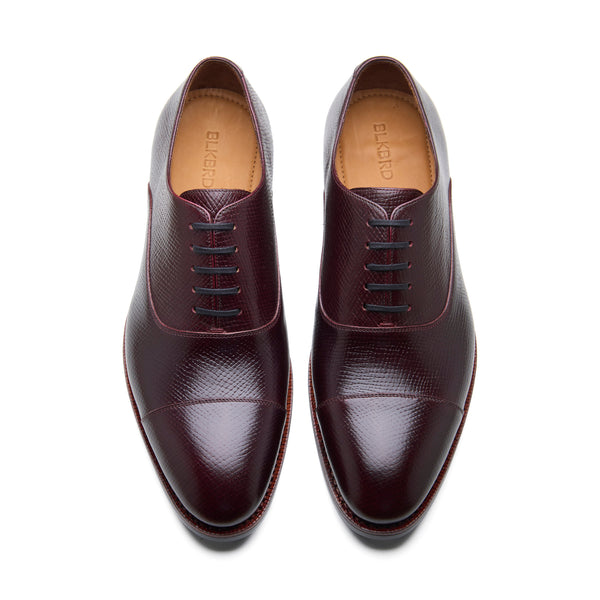 Noam, Cap-toe Oxford - Burgundy Hatch-grain | Classics Collection