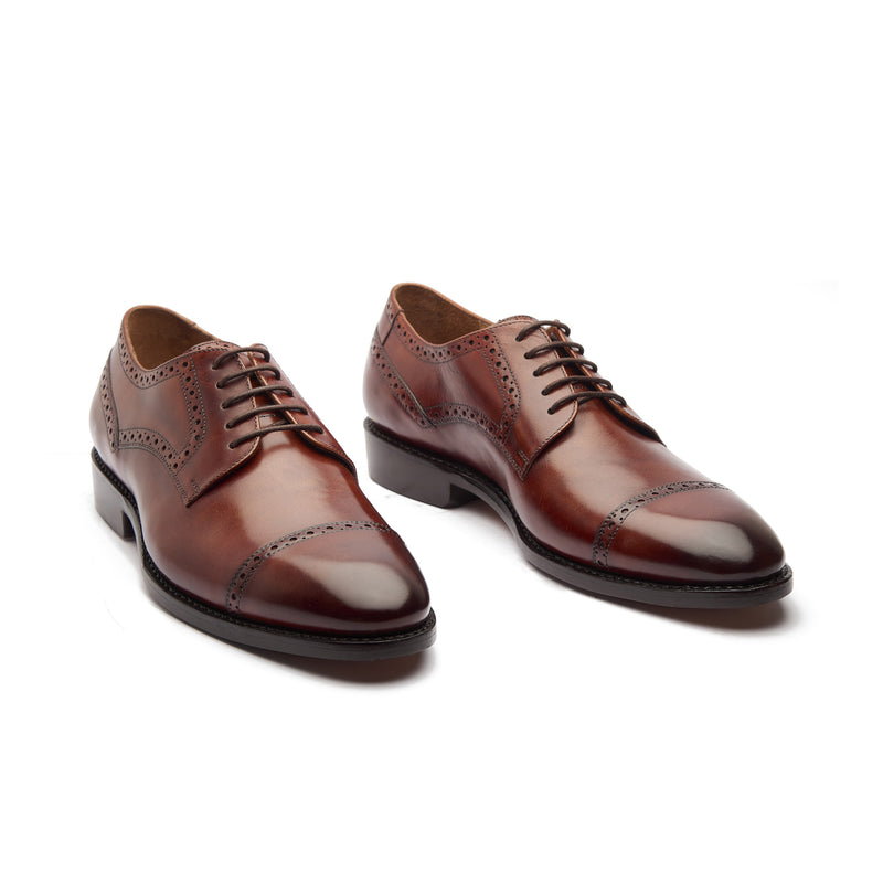 Stefano, Captoe Derby - London Tan | Hand Welted | Classics Collection