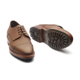 Junior, Cap-Toe Derby Shoe - Brown Waxy Pull-up | Hand Welted New Age