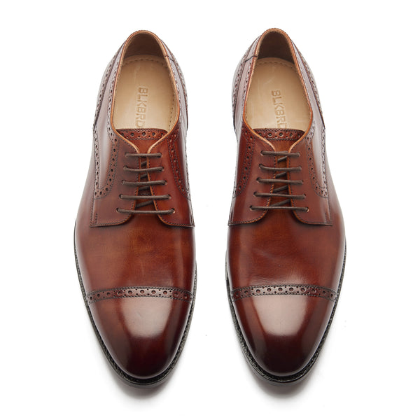 Stefano, Captoe Derby - London Tan | Hand Welted | Classics Collection
