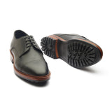 Junior, Cap-Toe Derby Shoe - Black Waxy Pull-up | Hand Welted New Age