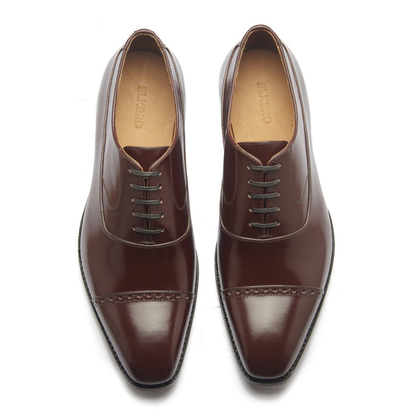 Richie, Quarter Brogue Balmoral - Rosewood Calf | Classics