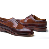 Raife, Longwing Blucher - Chestnut Museum and Calf Suede | Contemporary Classics