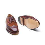 Raife, Longwing Blucher - Chestnut Museum and Calf Suede | Contemporary Classics