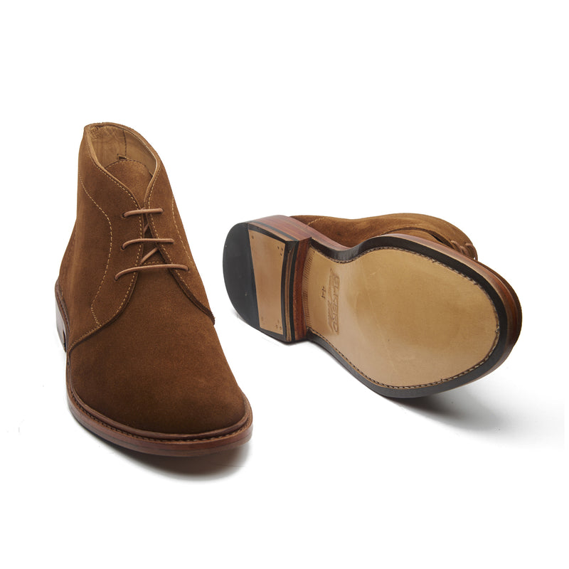 Lucas, Unlined Chukka Boot - Ox Reverse Snuff | Summer Classics â BLKBRD SHOEMAKER | HAND WELTED