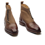 Victor, Button Boot -Mid Brown | Hand Welted | Classics Collection