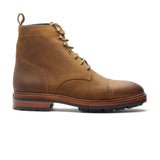 Dixon, Cap-Toe Derby Boot - CF Stead Waxy Suede Wheatbuck | Hand Welted Service Boots
