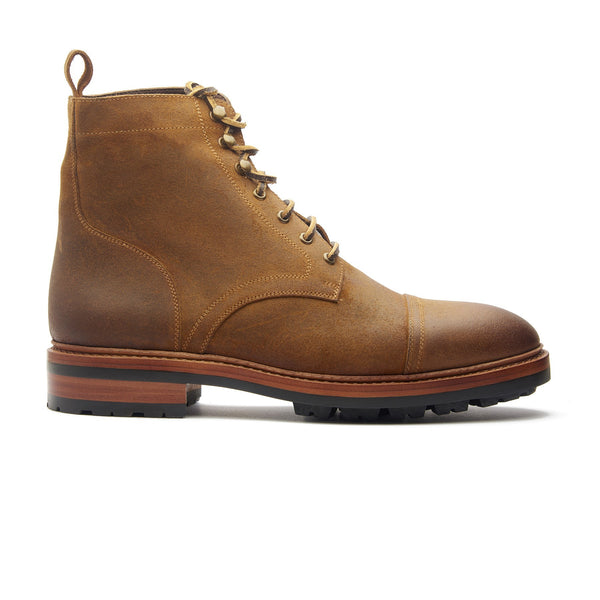 Dixon Cap Toe Derby Boot CF Stead Waxy Suede Wheatbuck Hand