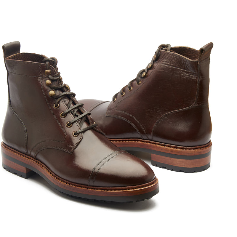 Dixon, Cap-Toe Derby Boot - Brown Chromexcel | Hand Welted Service Boots