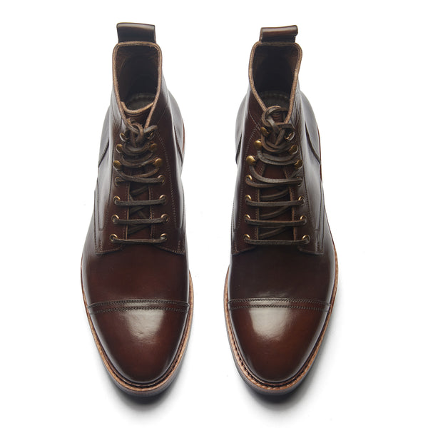 Dixon, Cap-Toe Derby Boot - Brown Chromexcel | Hand Welted Service Boots