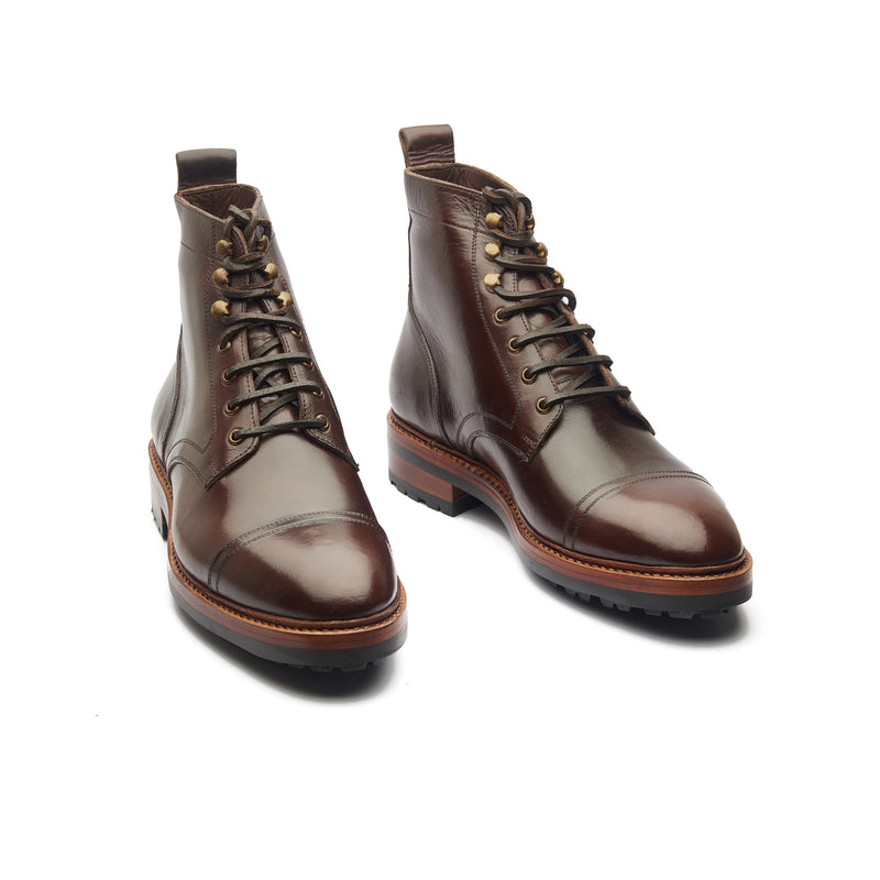 Dixon, Cap-Toe Derby Boot - Brown Chromexcel | Hand Welted Service Boots