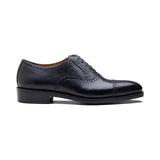 Bemer-X, Quarter Brogue Oxford - Horween Hatch-grain Black | Hand Welted Contemporary Classics