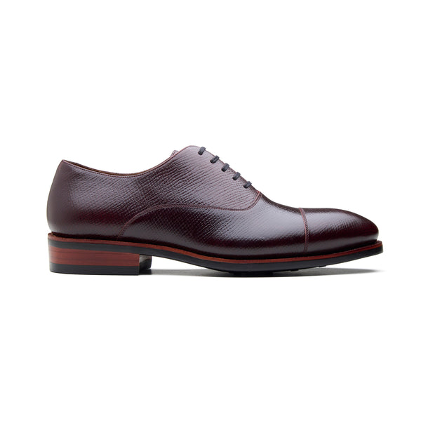 Noam, Cap-toe Oxford - Burgundy Hatch-grain | Classics Collection