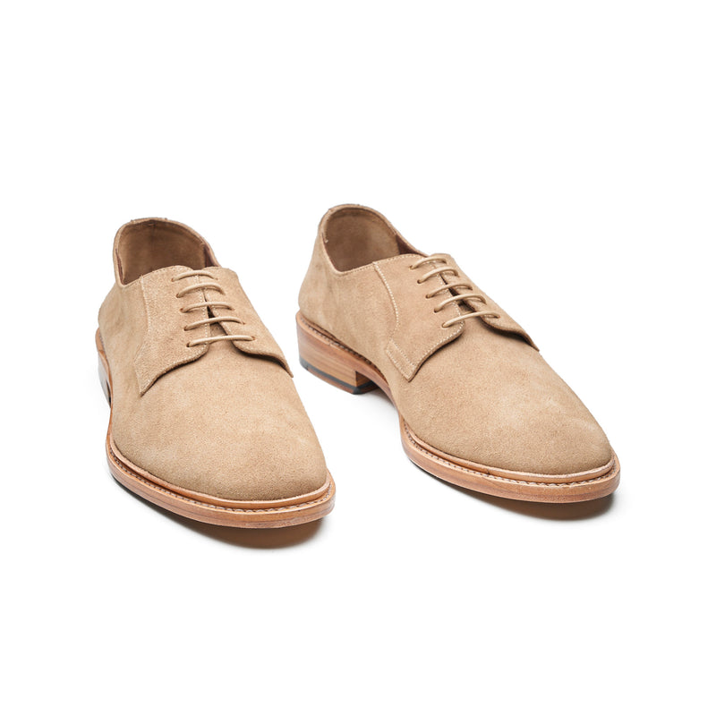 Luke, Blucher Derby- Beige Go Rain Suede | Summer Classics