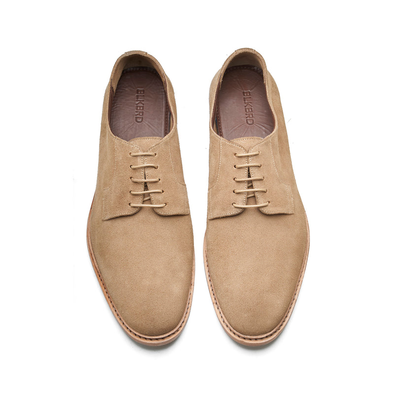 Luke, Blucher Derby- Beige Go Rain Suede | Summer Classics