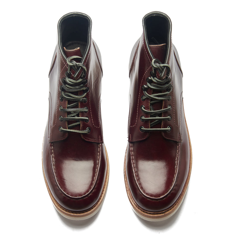 Dallas, Moctoe Boot - Burgundy Chromexcel | Hand Welted Boots 2.0