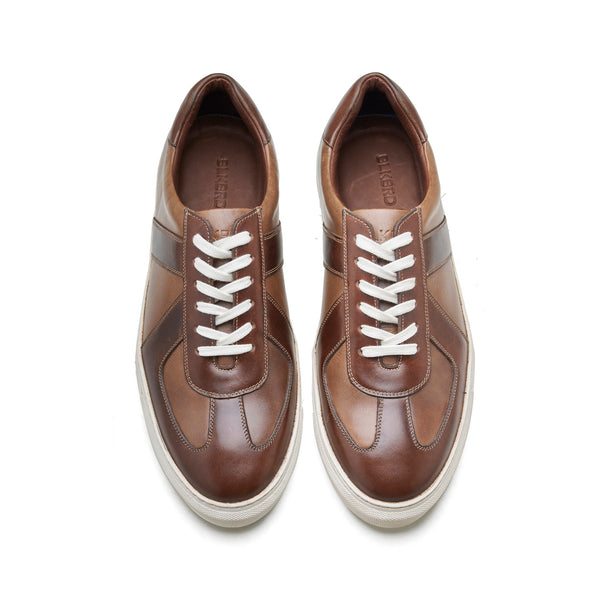Martin Low Top, German Army Trainer - Natural and Brown Pullup | Smart Casuals