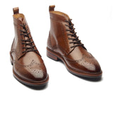 Lewinsky, Wingtip Derby Boot - Walnut Tan | Hand-welted Classics Collection