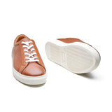 Prydz, Lace-up Sneaker - Cognac Pebble Grain | Smart Casuals
