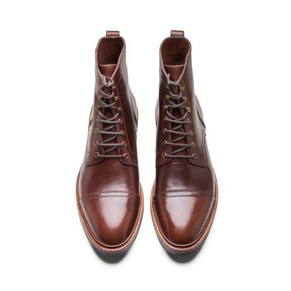 Dixon, Cap-Toe Derby Boot - Brown Chromexcel | Hand Welted Service Boots