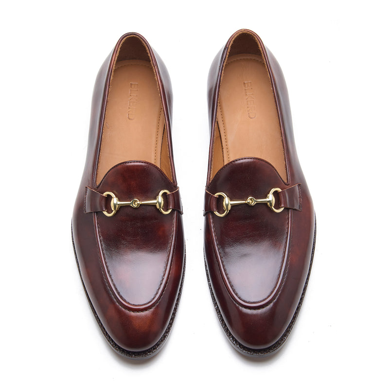 Casper, Horsebit Loafer - Chestnut Museum Calf | Hand Welted Classics Collection