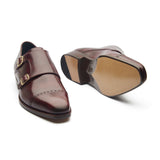 Aspen, Double Monk Strap - Burgundy Museum Calf | Hand Welted Contemporary Classics