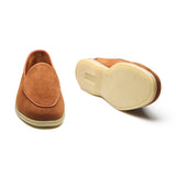 Lorenzo, Belgian Loafer - Castorino Suede Tan| Unlined Flex Collection