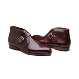 Veyron, Single Monk Chukka Boot - Chestnut Museum Calf | New Age