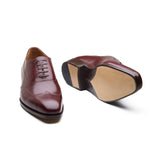 Jürgen-Z, Spiral Austerity Wingtip Oxford - Rosewood Brown Aniline Calf | Hand Welted Spiral Collection