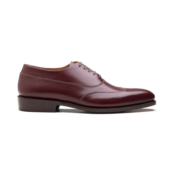 Jürgen-Z, Spiral Austerity Wingtip Oxford - Rosewood Brown Aniline Calf | Hand Welted Spiral Collection