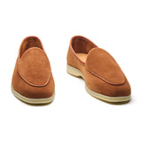 Lorenzo, Belgian Loafer - Castorino Suede Tan| Unlined Flex Collection