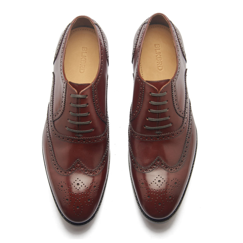 Marcell Full Brogue Oxford London Tan Classics BLKBRD SHOEMAKER HAND WELTED SHOES HANDCRAFTED IN INDIA