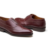 Jürgen-Z, Spiral Austerity Wingtip Oxford - Rosewood Brown Aniline Calf | Hand Welted Spiral Collection