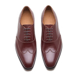 Jürgen-Z, Spiral Austerity Wingtip Oxford - Rosewood Brown Aniline Calf | Hand Welted Spiral Collection