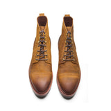 Dixon, Cap-Toe Derby Boot - CF Stead Waxy Suede Wheatbuck | Hand Welted Service Boots