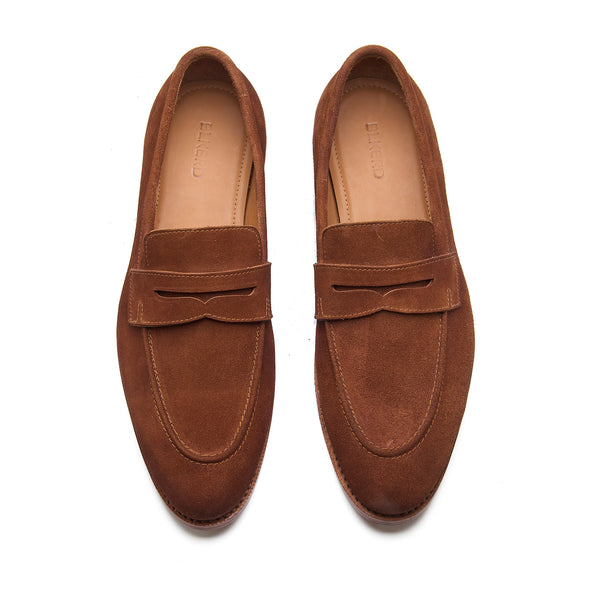 Denver, Penny Loafer - Castorino Suede French Brown | Hand Welted Classics Collection
