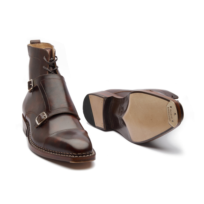 Knight, Double Monk Boot - Chestnut Museum Calf | Hand Welted New Age